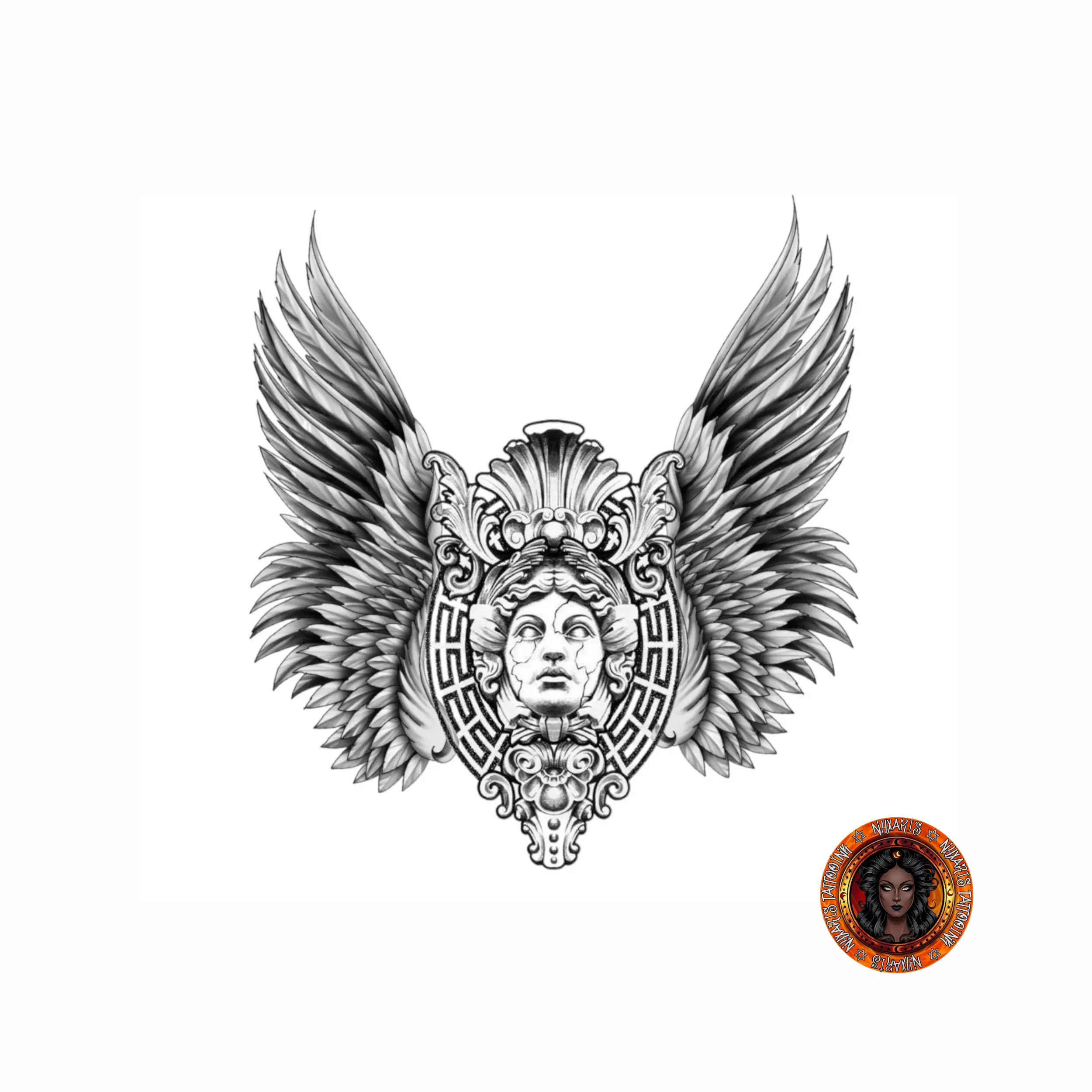 Medusa Angel Fine Art dövme